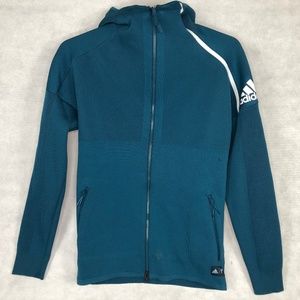 Adidas Mens Parley ZNE Hoodie Primeknit Petrol